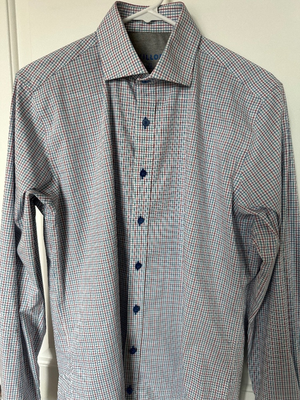 Twillory performance dress shirt - Red/Blue/Teal plaid